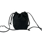 Loewe Vintage Anagram Logo Nappa Leather Drawstring Shoulder Bag Crossbody Black — view 3