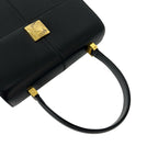 Saint Laurent Vintage YSL Logo Leather Handbag Black — view 4