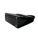 Saint Laurent Vintage YSL Logo Leather Handbag Black — view 8