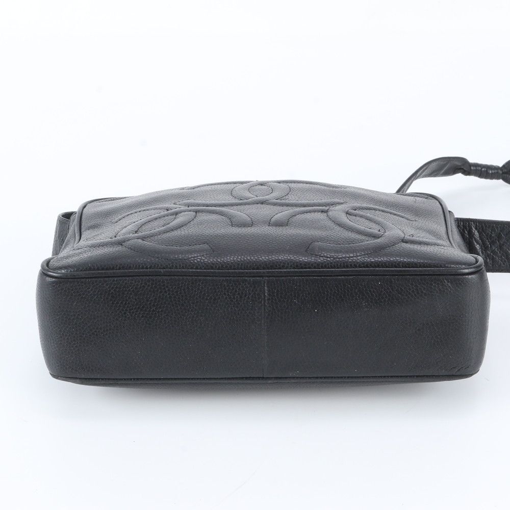 Chanel Triple Coco Caviar Leather Shoulder Bag — view 6