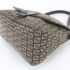 Fendi Zucchino Mamma Baguette Bucket Leather Shoulder Bag — view 5