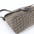 Fendi Zucchino Mamma Baguette Bucket Leather Shoulder Bag — view 4