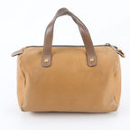 Loewe Vintage Anagram Mini Boston Leather Handbag Tote — view 3