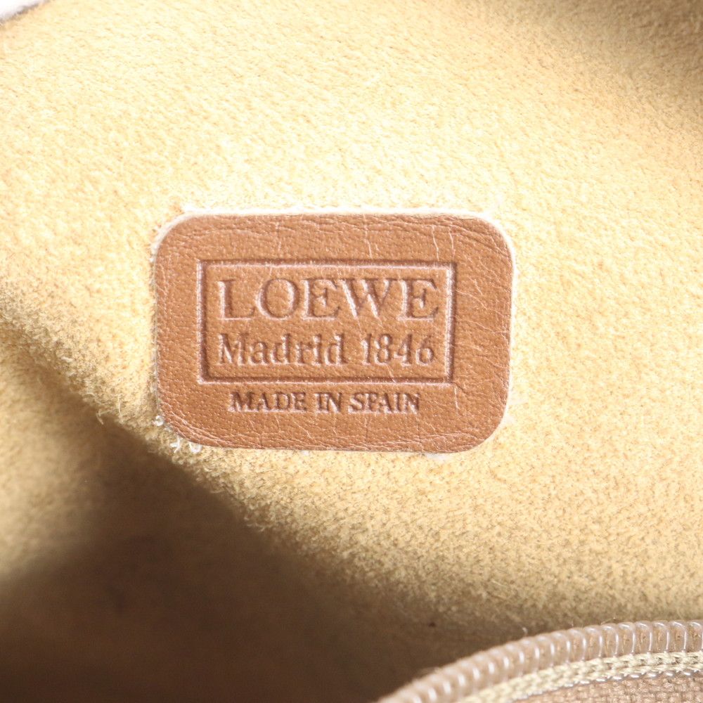 Loewe Vintage Anagram Mini Boston Leather Handbag Tote — view 8