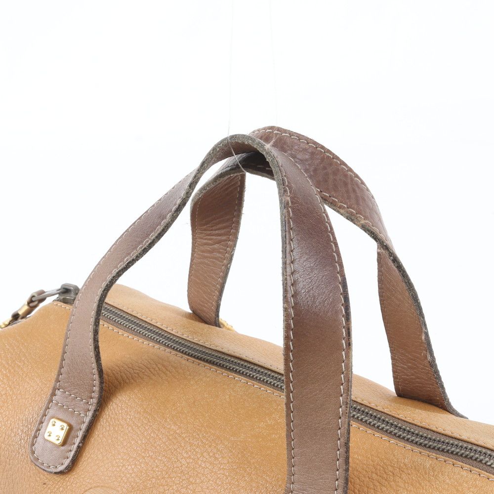 Loewe Vintage Anagram Mini Boston Leather Handbag Tote — view 2