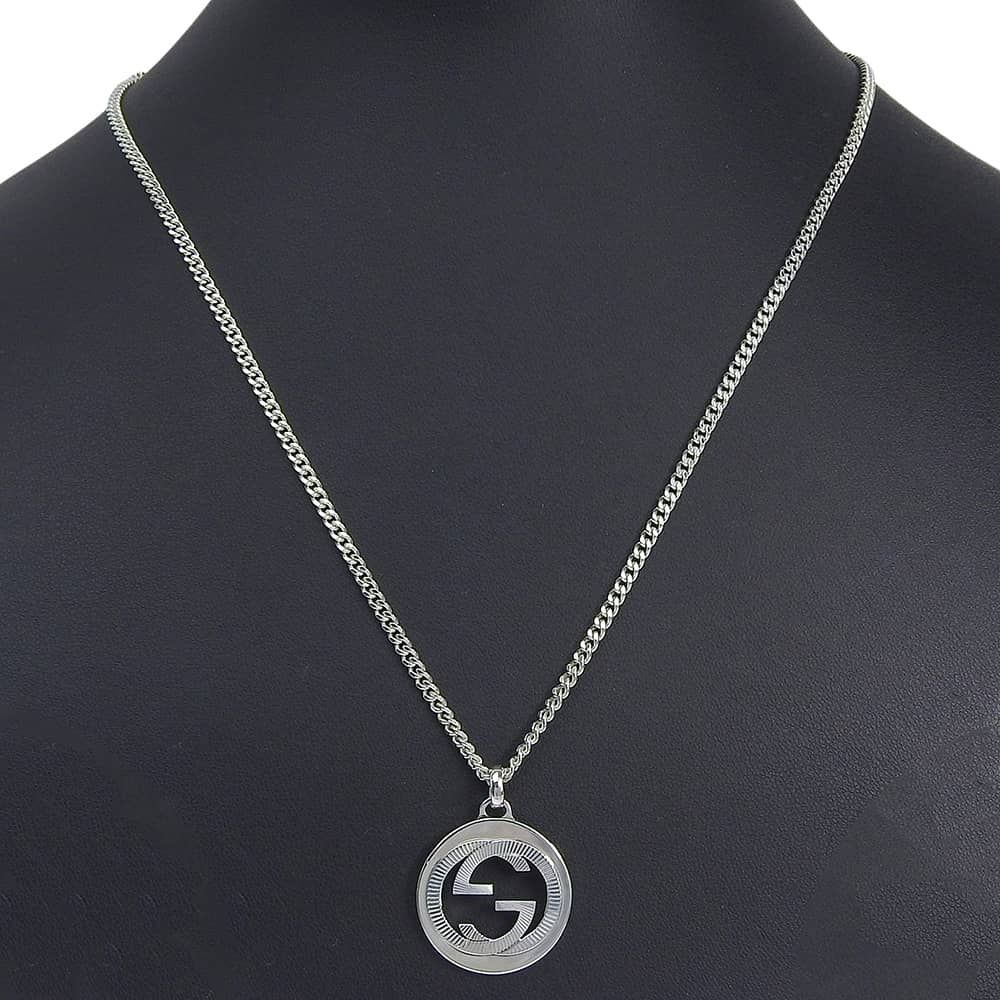 Gucci Interlocking G 925 Sterling Silver Necklace — view 2