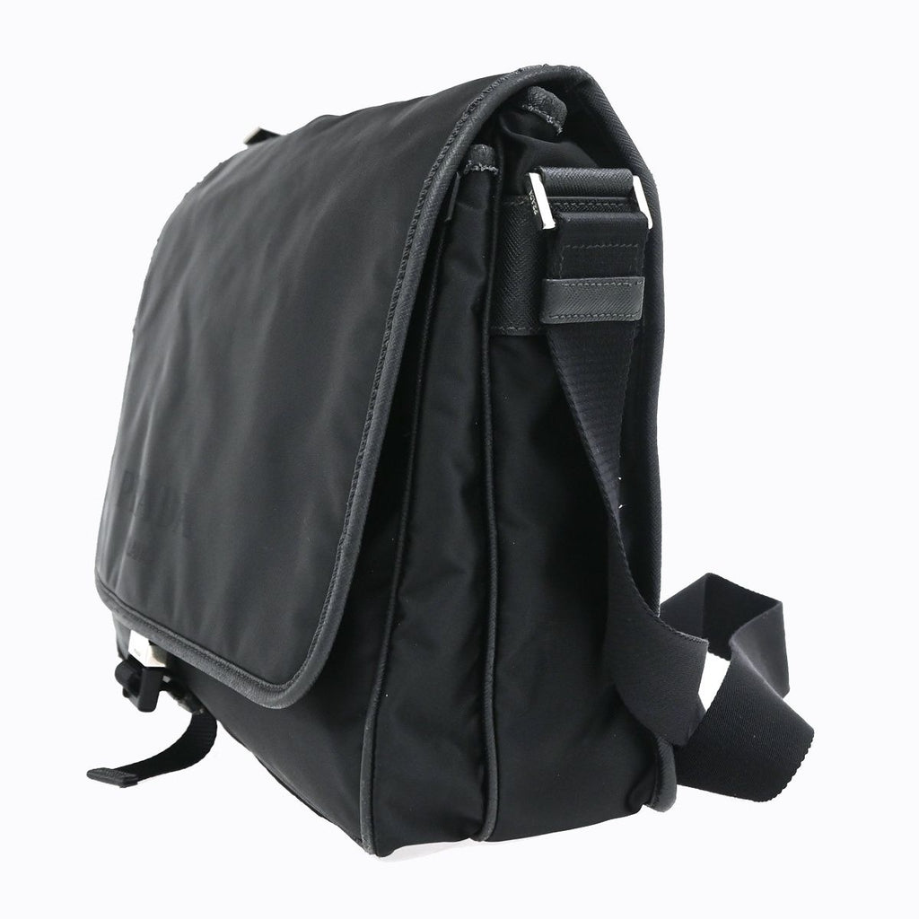 Prada Messenger Bag Black Nylon Saffiano — view 2