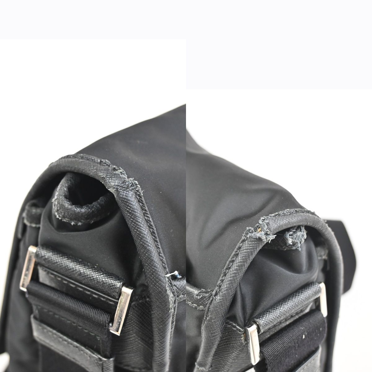 Prada Messenger Bag Black Nylon Saffiano — view 5