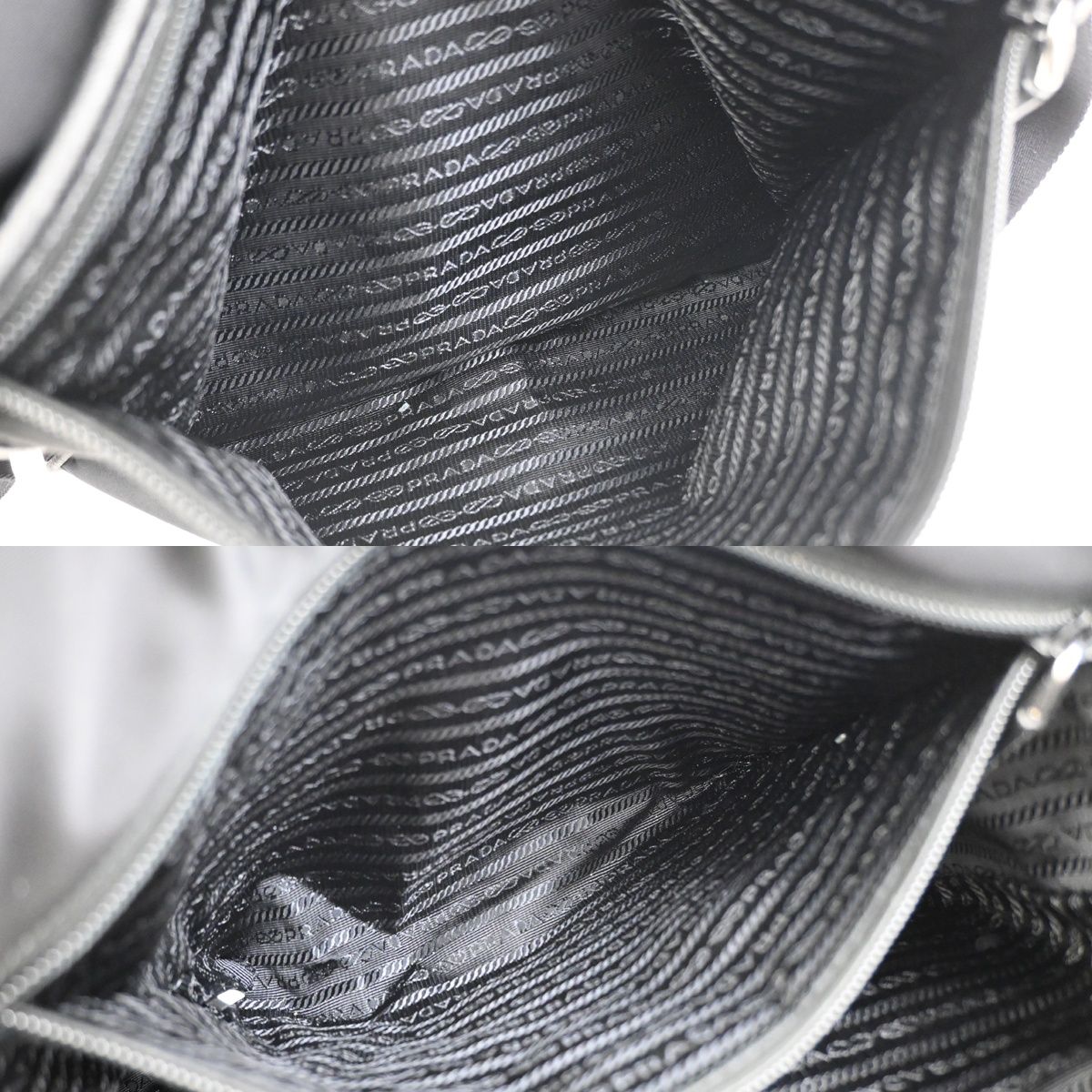 Prada Messenger Bag Black Nylon Saffiano — view 8