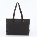 Gucci GG Canvas Leather Tote Bag Shoulder Hand Brown — view 3