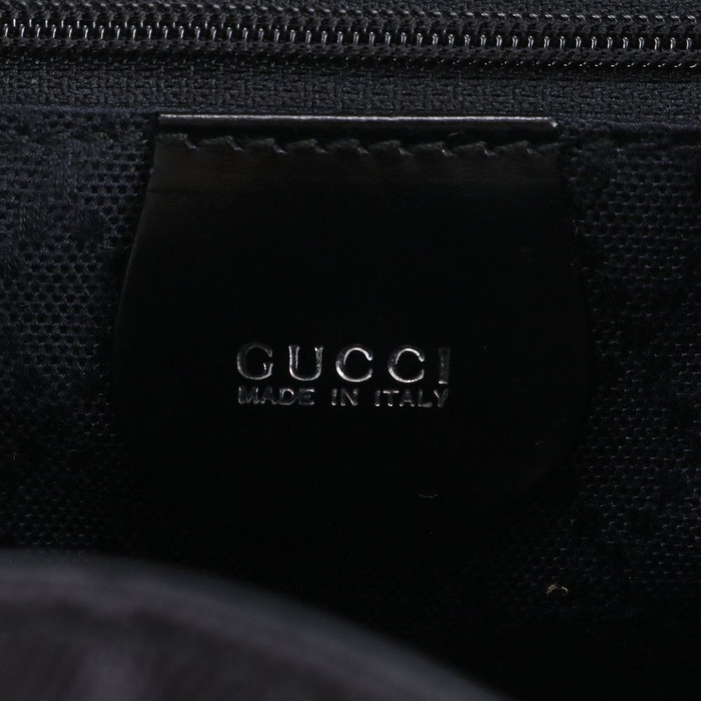 Gucci Bamboo Leather Backpack Shoulder Bag Black — view 8