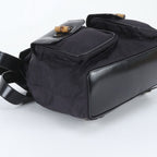 Gucci Bamboo Leather Backpack Shoulder Bag Black — view 5
