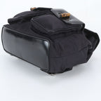 Gucci Bamboo Leather Backpack Shoulder Bag Black — view 4
