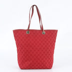 Gucci GG Canvas Leather Tote Bag Shoulder Hand