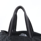Gucci GG Nylon Leather Tote Bag Shoulder Business Document Black — view 2