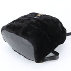 Fendi Leather Backpack Shoulder Bag Black — view 4