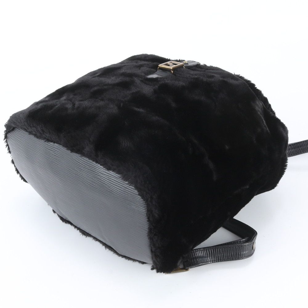 Fendi Leather Backpack Shoulder Bag Black — view 4
