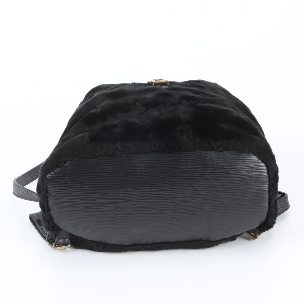 Fendi Leather Backpack Shoulder Bag Black — view 6