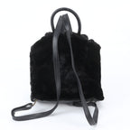Fendi Leather Backpack Shoulder Bag Black — view 3