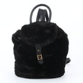 Fendi Leather Backpack Shoulder Bag Black