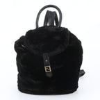 Fendi Leather Backpack Shoulder Bag Black