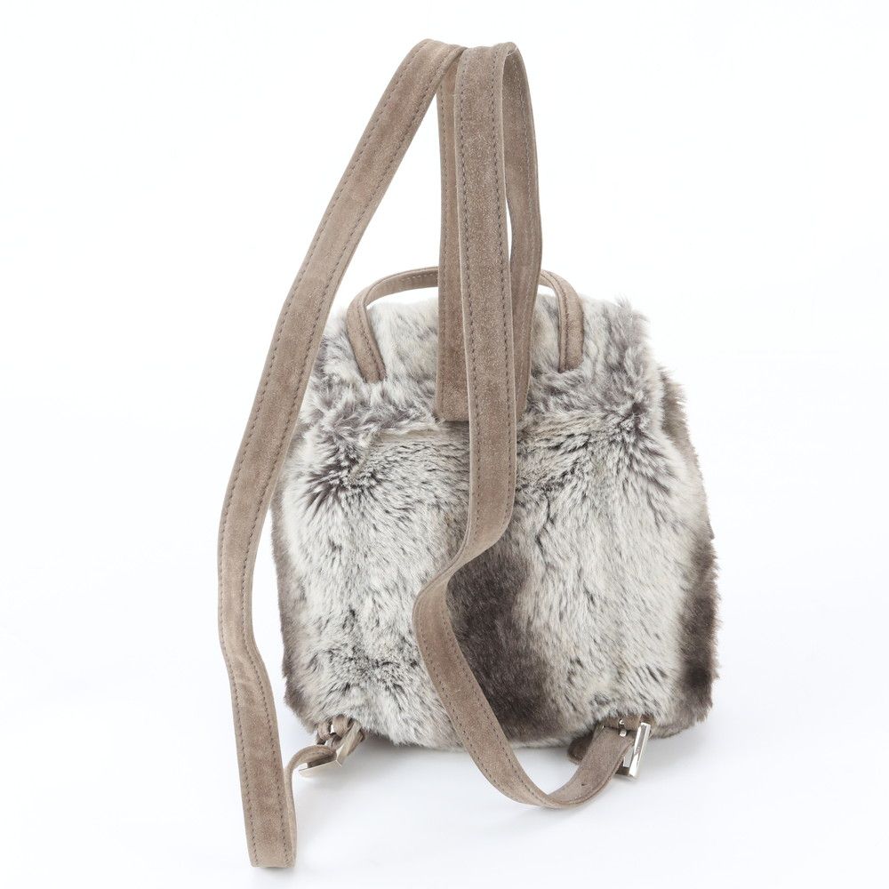 Fendi Fur Leather Backpack Shoulder Bag — view 3