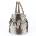 Fendi Fur Leather Backpack Shoulder Bag
