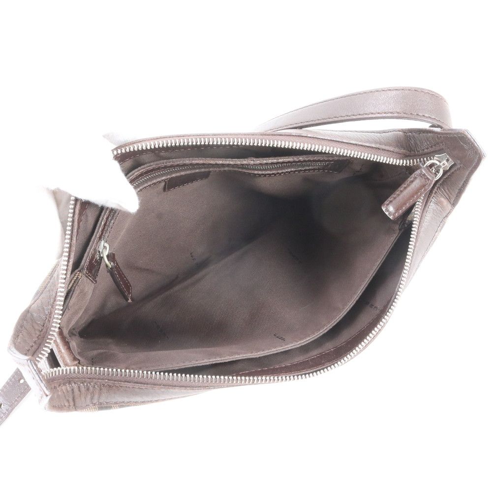 Fendi Zucca Leather Canvas Shoulder Bag Hand Brown — view 7