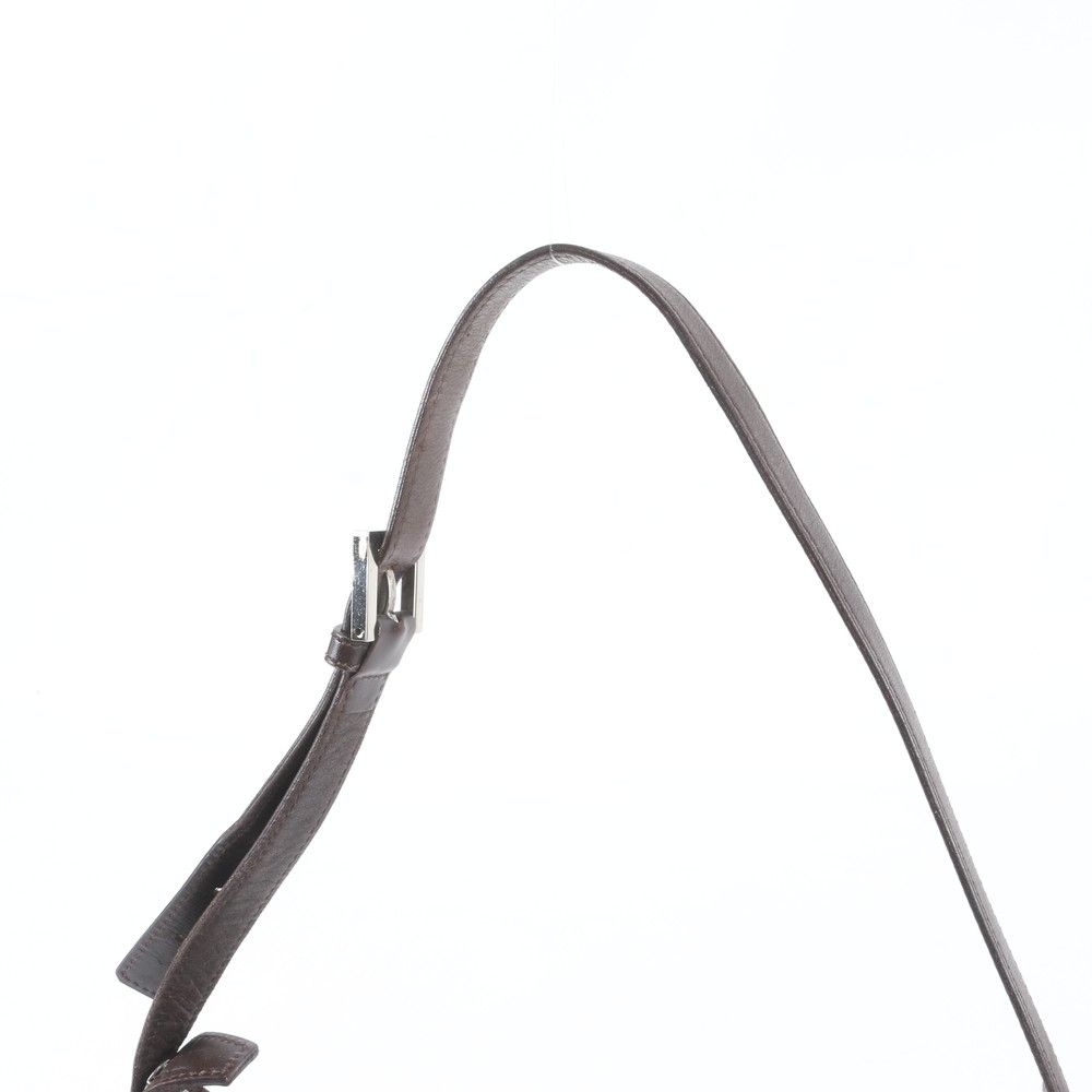 Fendi Zucca Leather Canvas Shoulder Bag Hand Brown — view 2