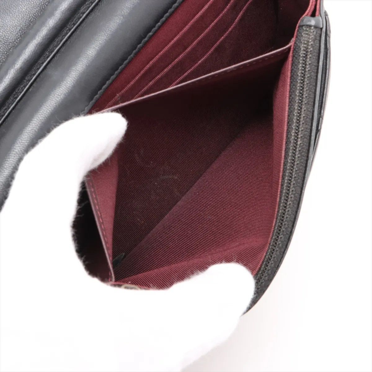 Chanel Quilted Lambskin Leather Wallet Crossbody — view 7