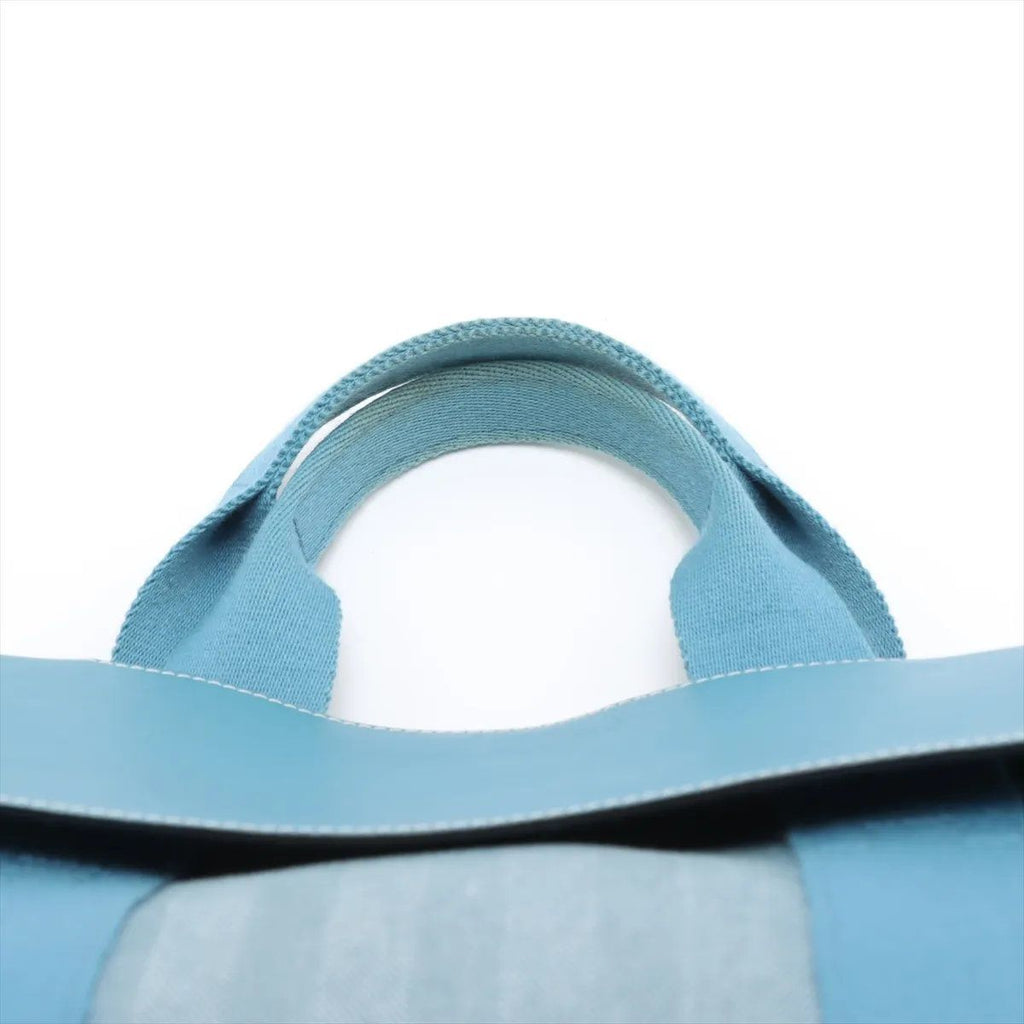Hermes Valparaiso GM Toile Chevron Leather Tote Bag Shoulder — view 6