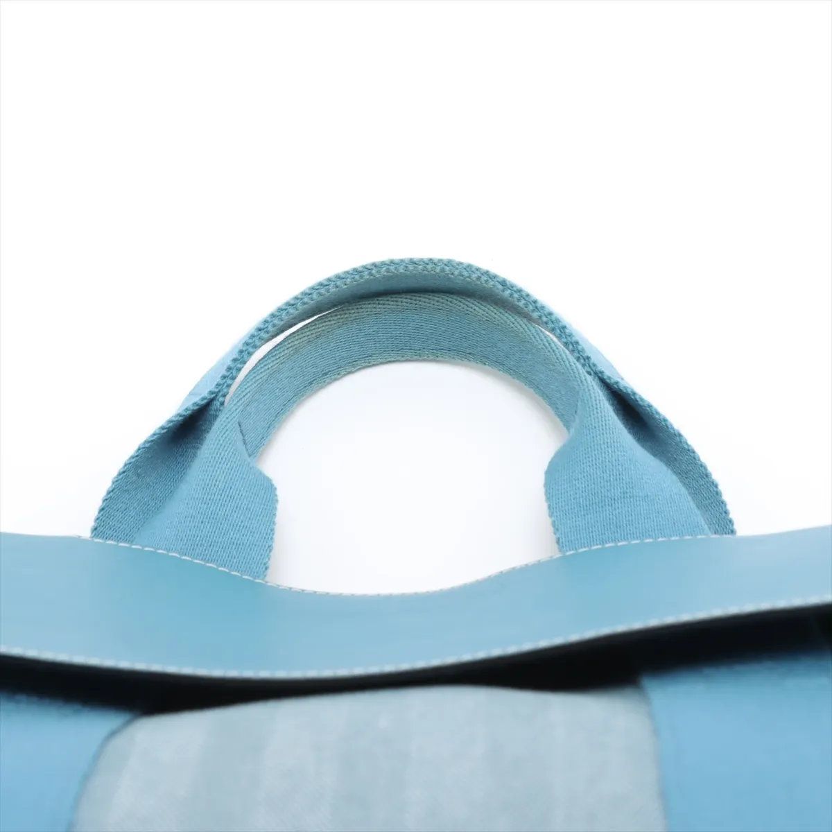 Hermes Valparaiso GM Toile Chevron Leather Tote Bag Shoulder — view 6