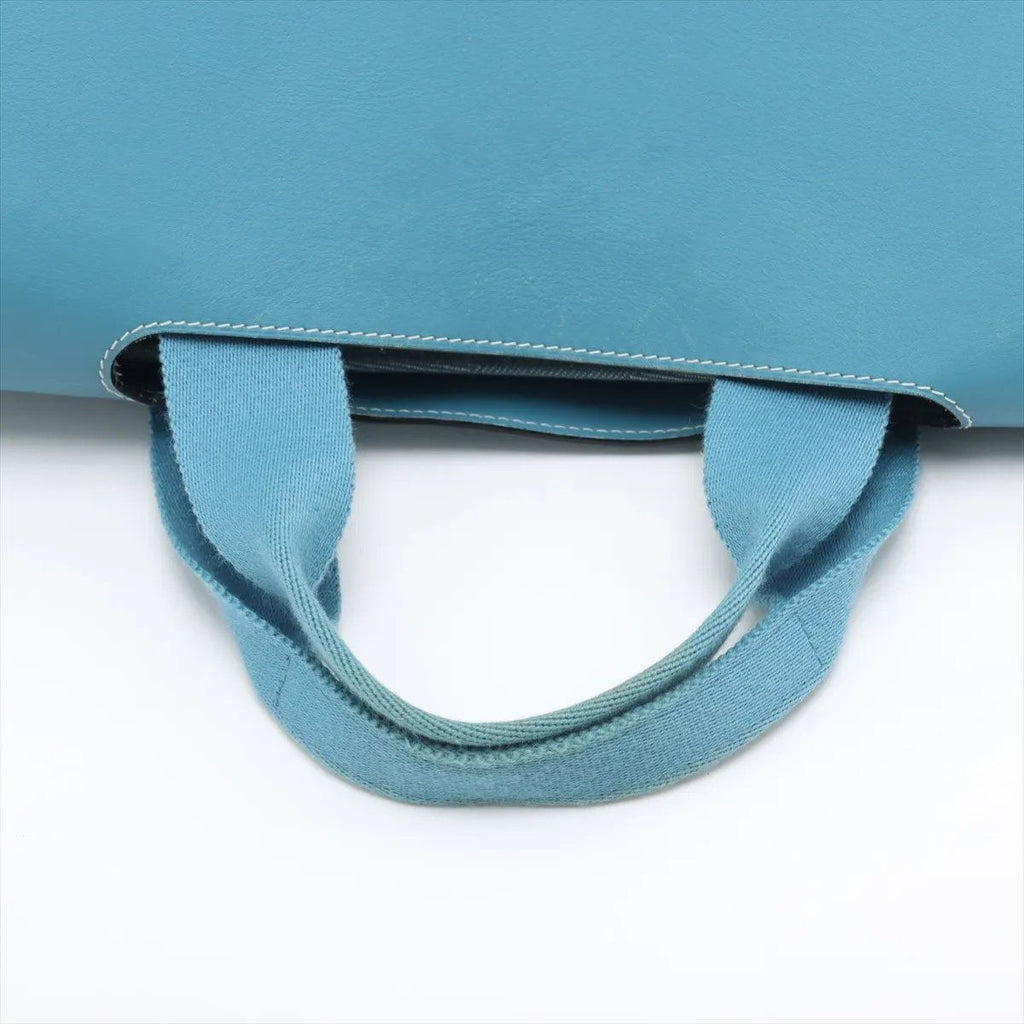Hermes Valparaiso GM Toile Chevron Leather Tote Bag Shoulder — view 5
