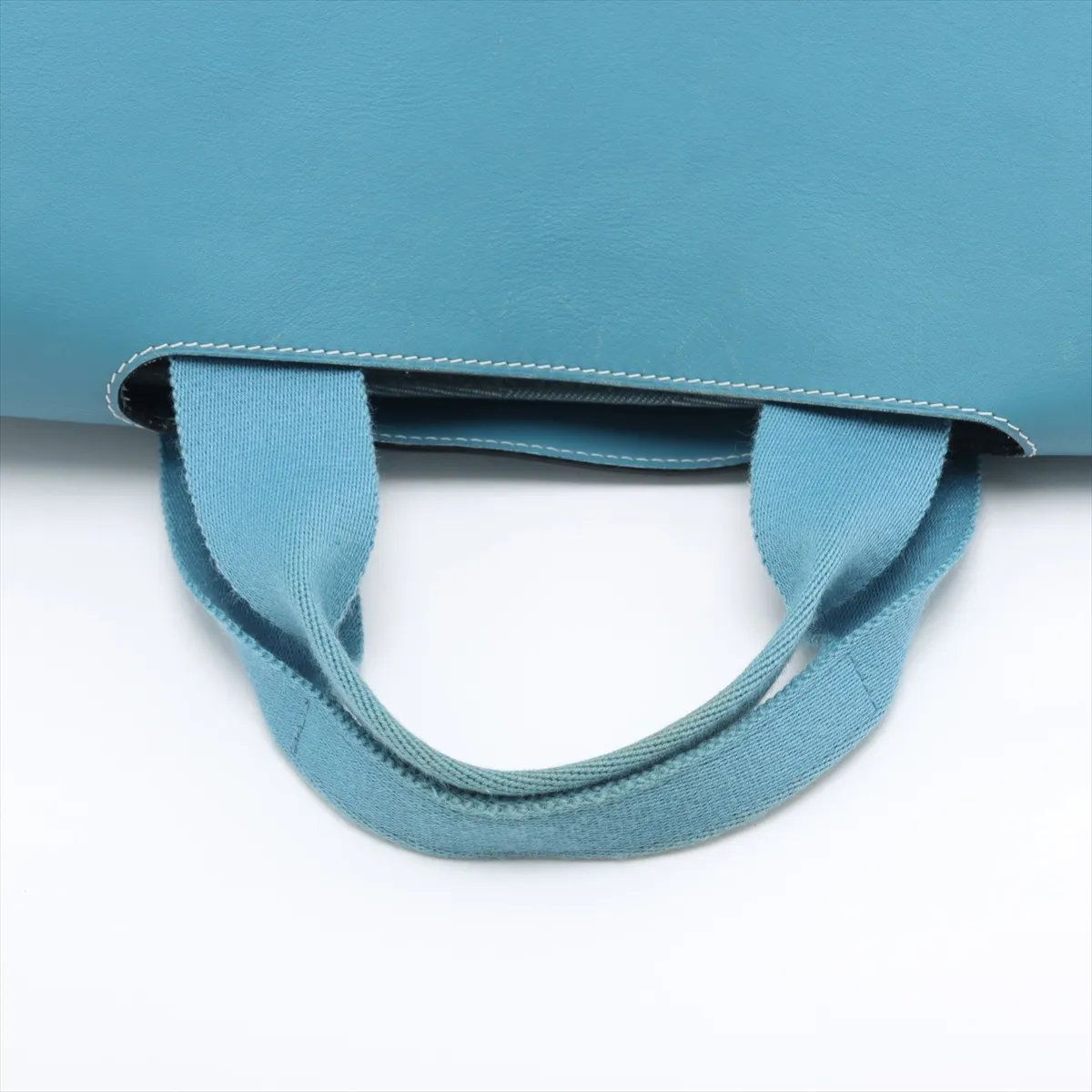 Hermes Valparaiso GM Toile Chevron Leather Tote Bag Shoulder — view 5