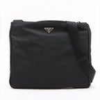 Prada Tessuto Nylon Triangle Logo Leather Shoulder Bag Crossbody Messenger