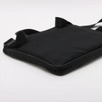 Prada Tessuto Nylon Triangle Logo Leather Shoulder Bag Crossbody Messenger — view 4