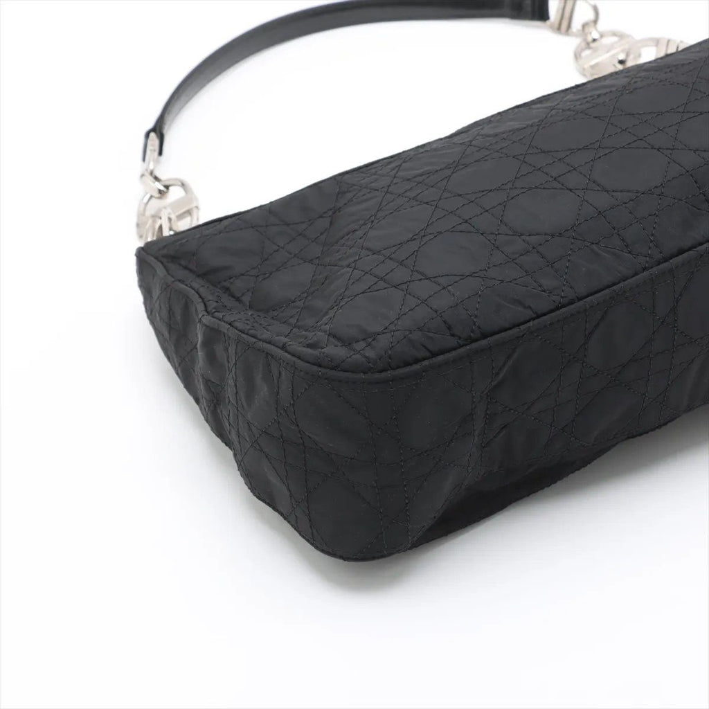 Dior Cannage Leather Chain Shoulder Bag Tote Black — view 4