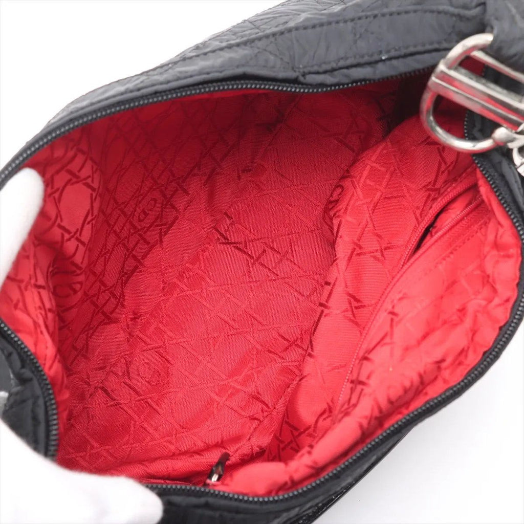 Dior Cannage Leather Chain Shoulder Bag Tote Black — view 7