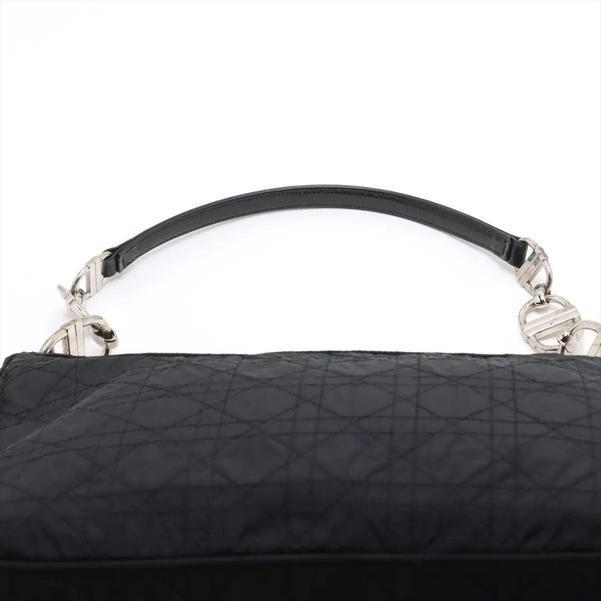Dior Cannage Leather Chain Shoulder Bag Tote Black — view 6