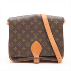 Louis Vuitton Monogram Cartouchiere Leather Shoulder Bag Crossbody