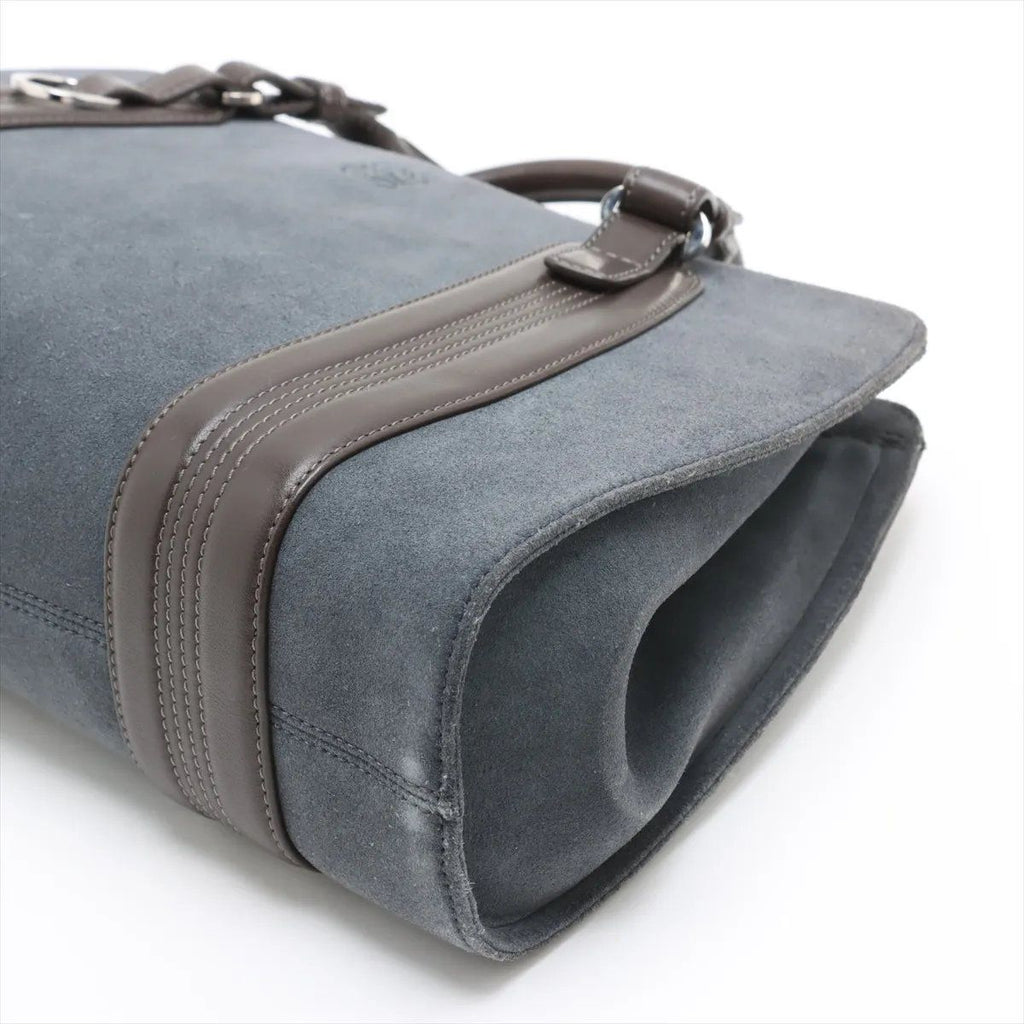 Loewe Anagram Leather Handbag Tote Silver — view 3
