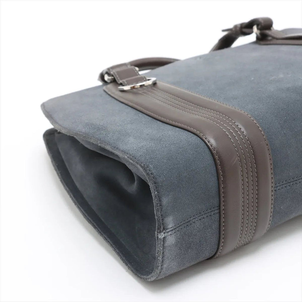 Loewe Anagram Leather Handbag Tote Silver — view 4