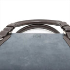 Loewe Anagram Leather Handbag Tote Silver — view 6