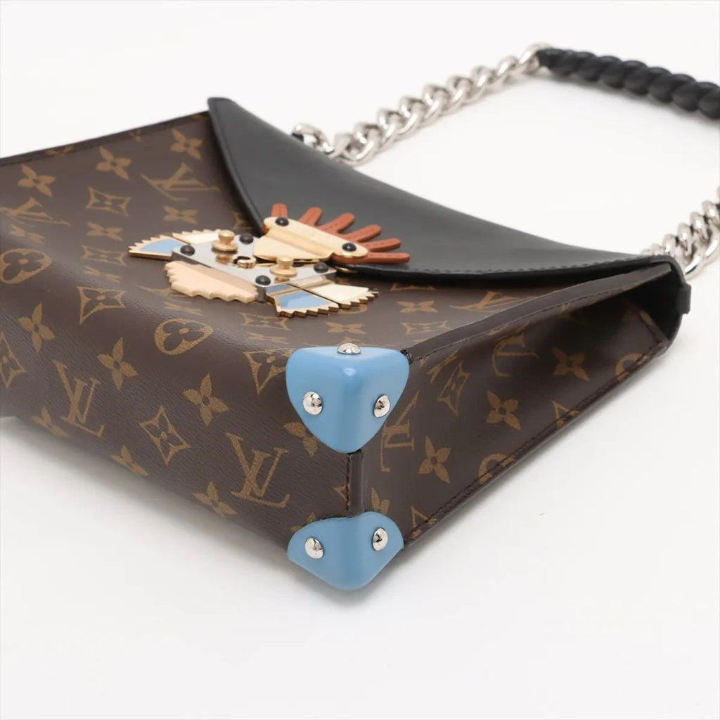 Louis Vuitton Monogram Tribal Pochette Mask Leather Shoulder Bag — view 3