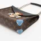 Louis Vuitton Monogram Tribal Pochette Mask Leather Shoulder Bag — view 3