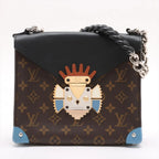 Louis Vuitton Monogram Tribal Pochette Mask Leather Shoulder Bag