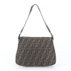 Fendi Zucca Mamma Bucket Leather Canvas Shoulder Bag — view 3