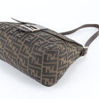 Fendi Zucca Mamma Bucket Leather Canvas Shoulder Bag — view 4