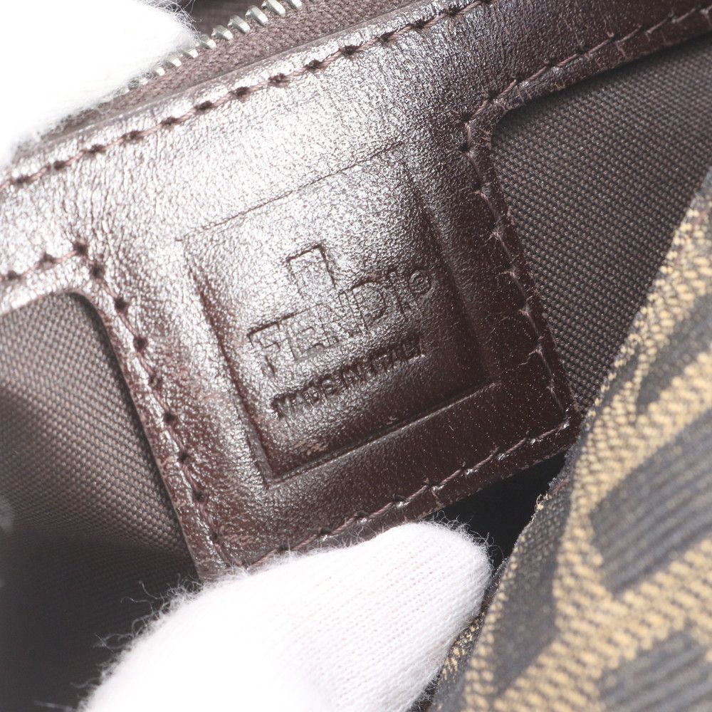 Fendi Zucca Mamma Bucket Leather Canvas Shoulder Bag — view 8