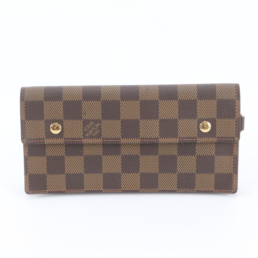 Louis Vuitton Damier Portefeuille Accordion Leather Wallet Bifold